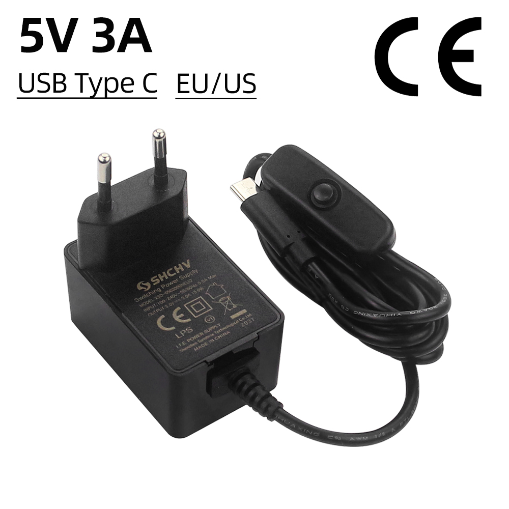 Raspberry Pi 4 - Raspberry Pi 5V 3A Power Supply