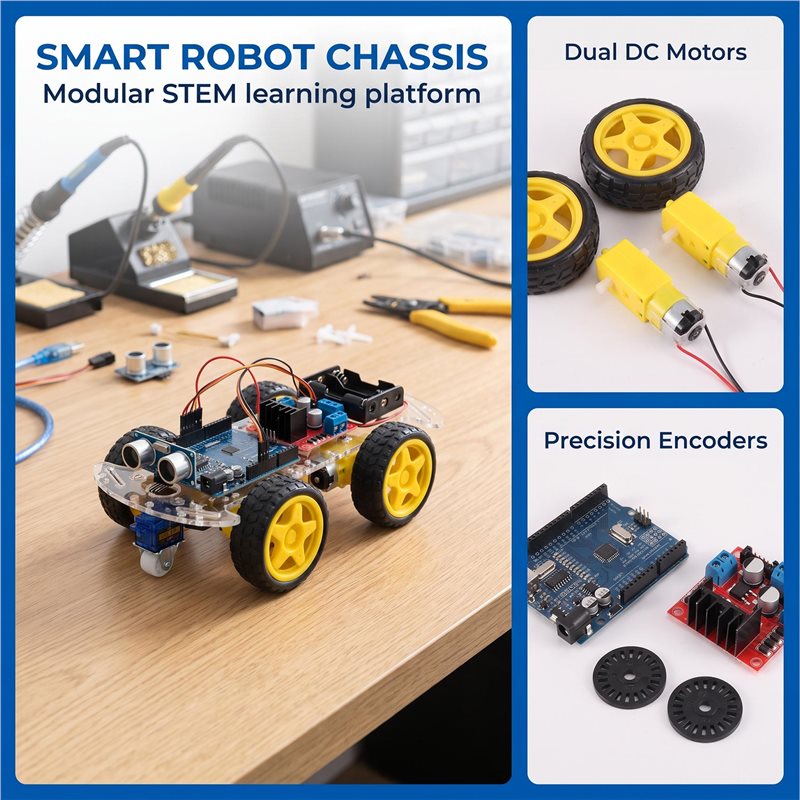 ABXE-Smart Robot Car Chassis K - огляд і ціна Arduino Kit