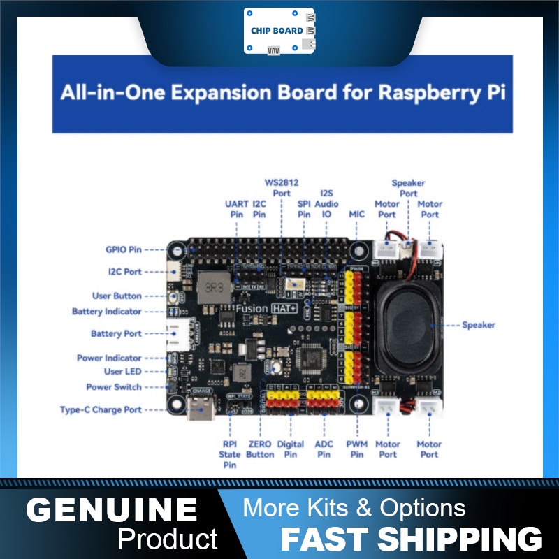 SunFounder Fusion HAT+: Raspbe - огляд і ціна Raspberry Pi 5