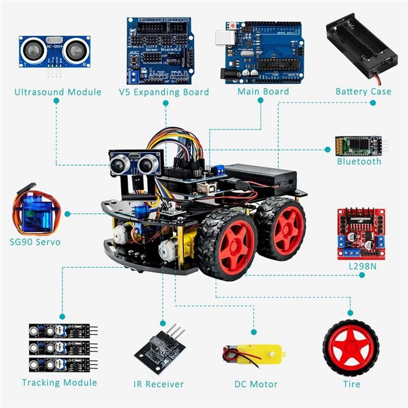 WOWFU-4WD Smart Robot Car Kit  - огляд і ціна Arduino Kit